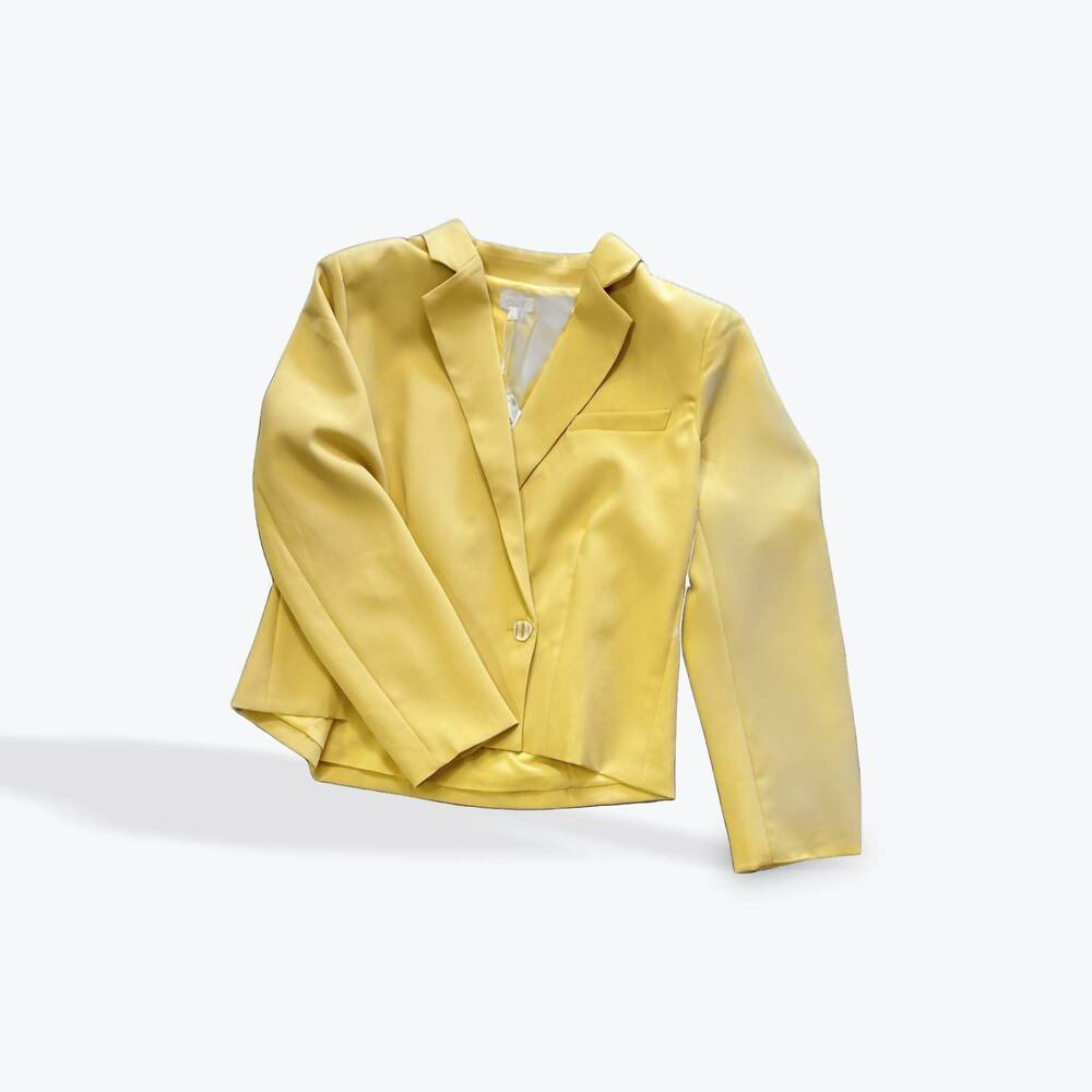 NEW ODDI women's dijon blazer in yellow